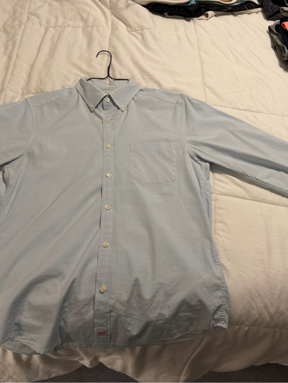 Men's Light Blue Button-Up Shirt Jacket